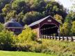 Covered bridge and round barn