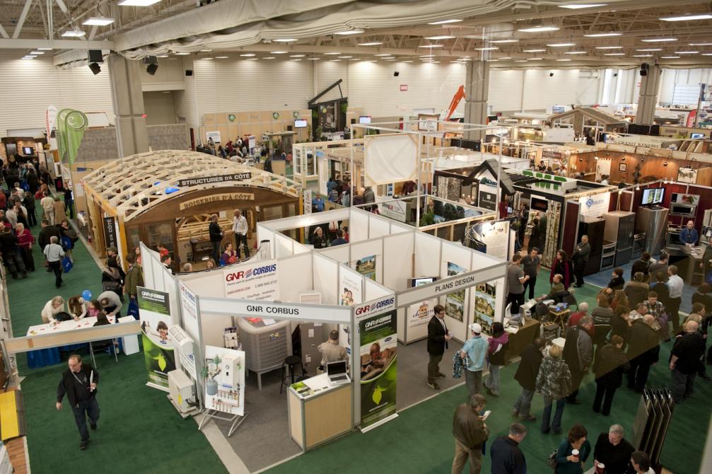 Customers show inside the exhibition centre: