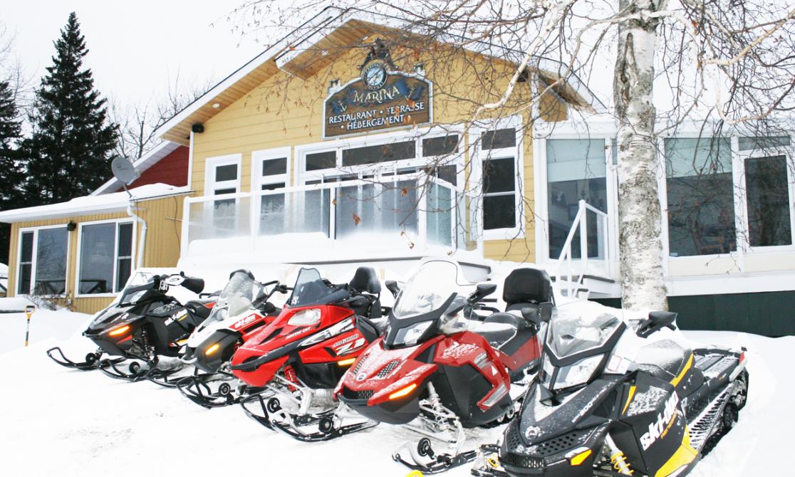 Snowmobile stop:
