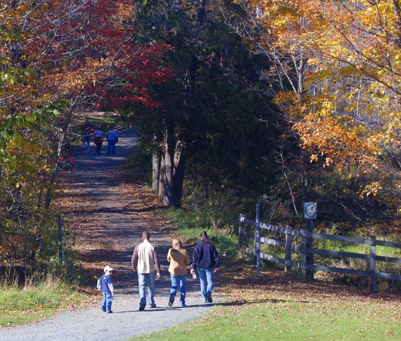 Entrance to the pedestrian trails at Parc du Mont-Bellevue: