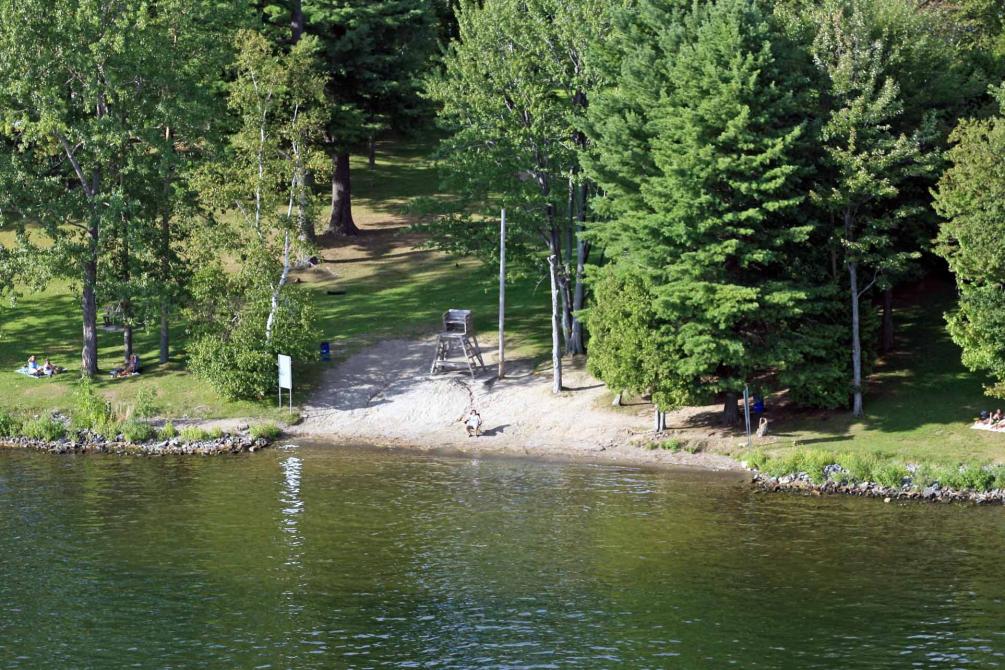 Beach at the Deauville municipal's park: