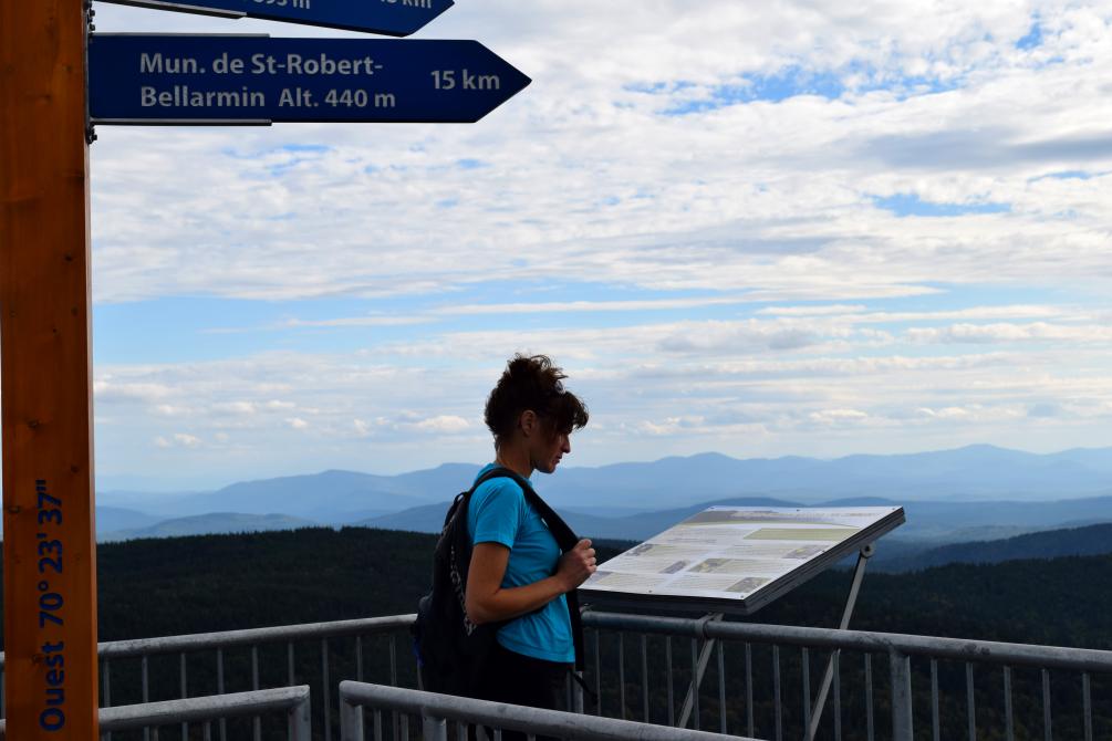 Mont Bélanger summit: Saint-Robert-Bellarmin, Mégantic region