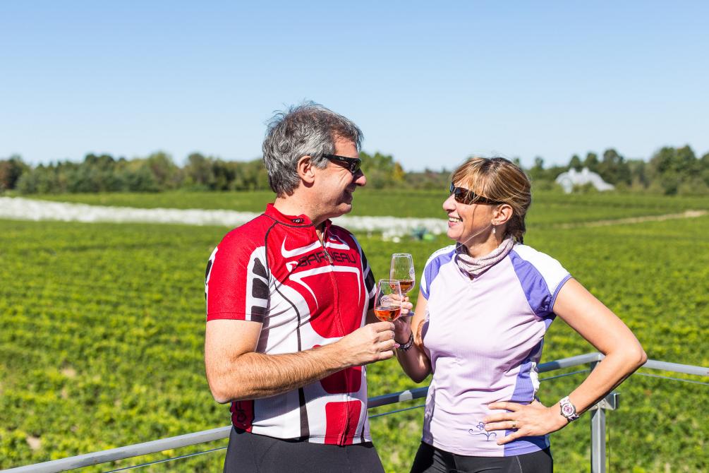 A ride on the Wine route: A ride on the Wine route. Photo : Mathieu Dupuis