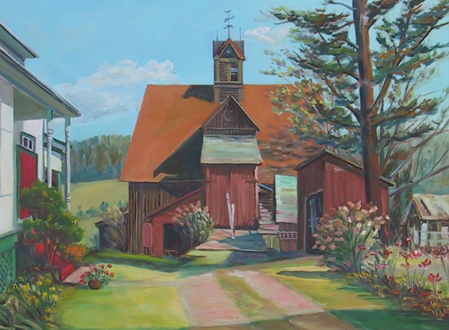 Jean-Noel Fortin - Oil painting: Grange de l'Éléphant