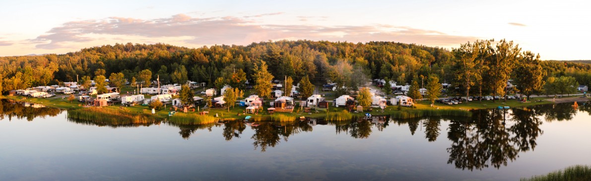 The campground and its lake: