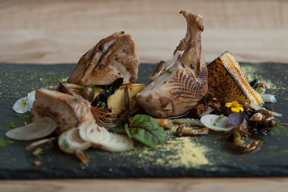 Pheasant: Pheasant, cipolloni onions, Yellofoot mushrooms