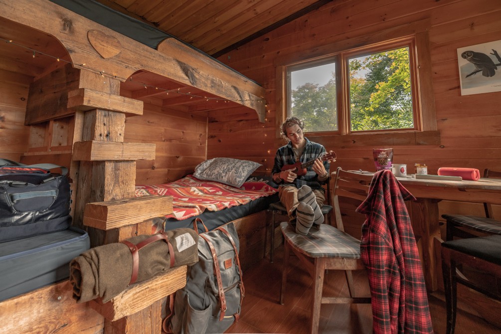 Paradis Perche - the firetower inside:
