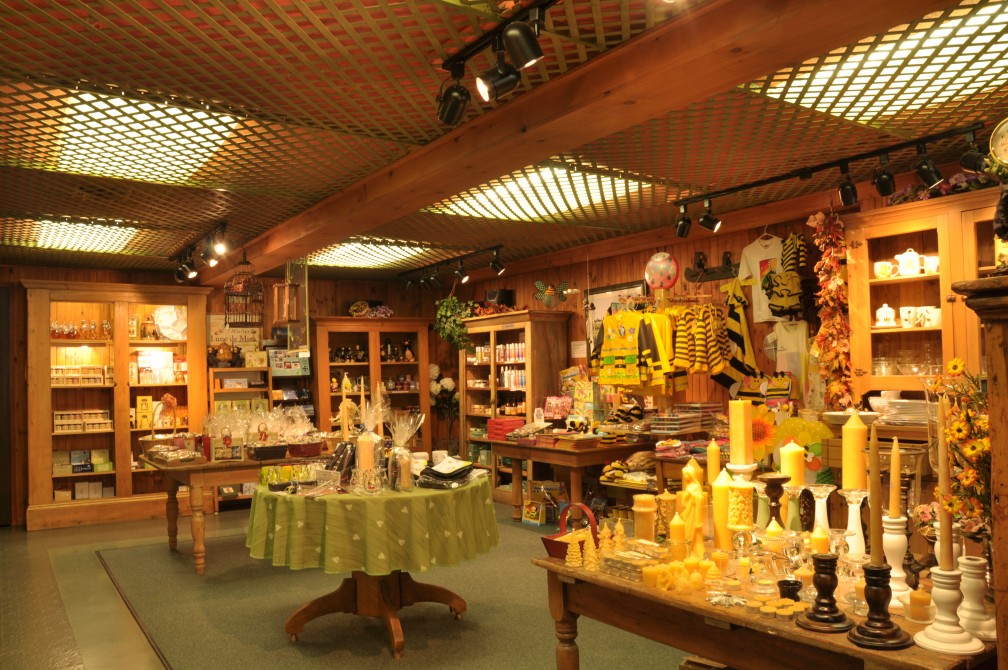 Gift-shop: Differents king of  pur honey, honey candies, beeswax candles etc.