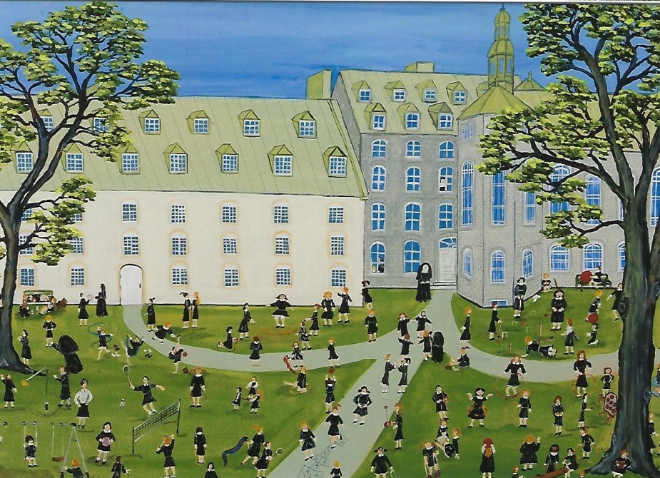 Recess for the Convent Schoolgirls of the Ursulines in Québec City: Artist  Solange Hubert