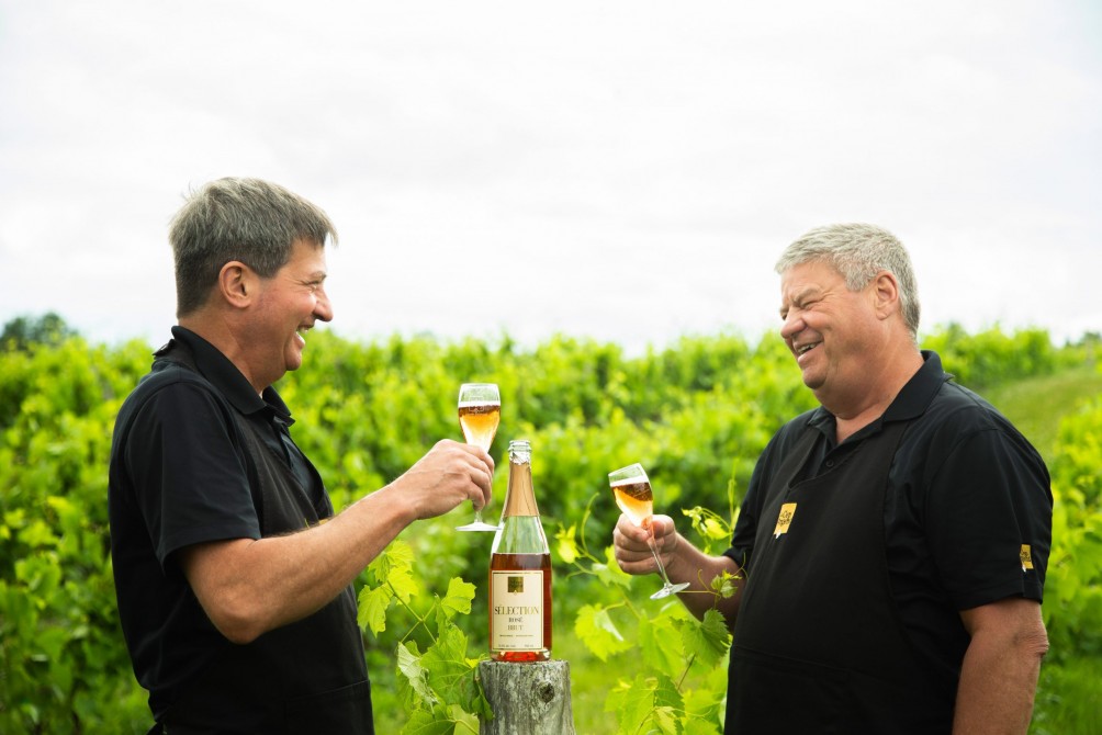 François and Jean-Paul Scieur, owners of the vineyard: