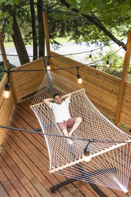 Hammocks!: All of our chalets include a hammock, the ultimate way to relax!