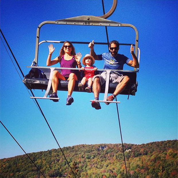 Chairlift ride at Mont SUTTON:
