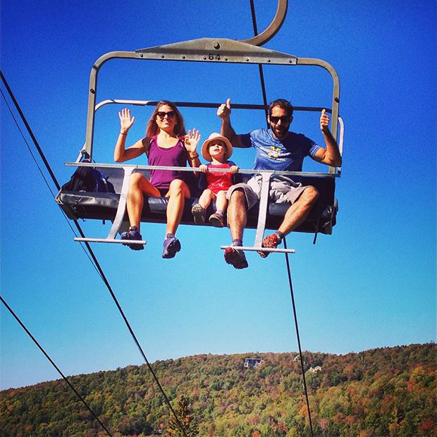 Chairlift ride at Mont SUTTON: