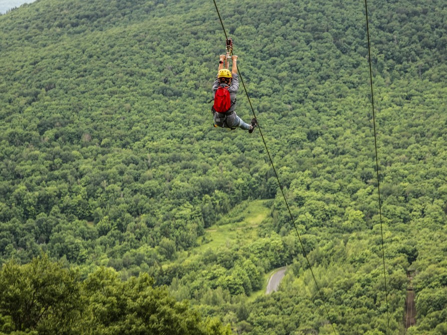 Canada's most inclined zipline at Mont SUTTON: