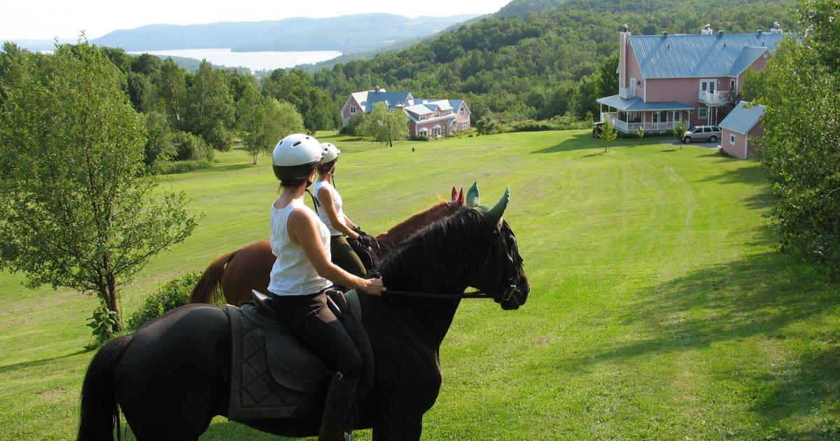 Horseback riding in Eastern Townships (Quebec)